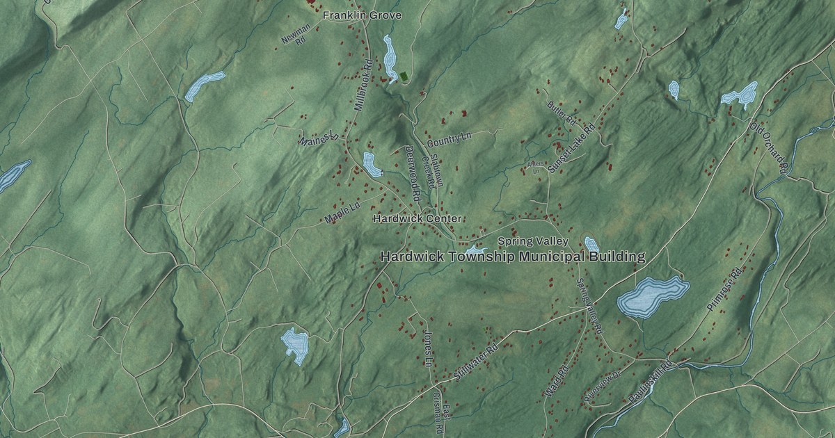 Map of Hardwick, New Jersey in 2026