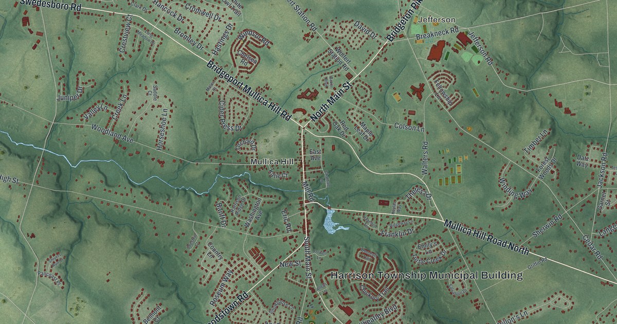 Map of Harrison, Gloucester County, New Jersey in 2026