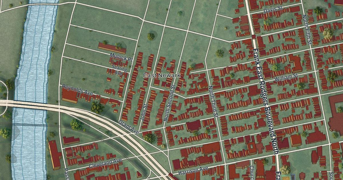 Map of Harrison, Hudson County, New Jersey in 2026