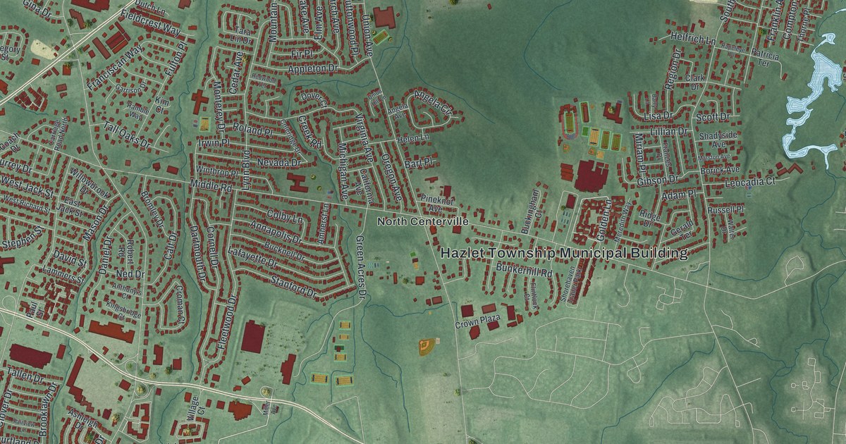 Map of Hazlet, New Jersey in 2026