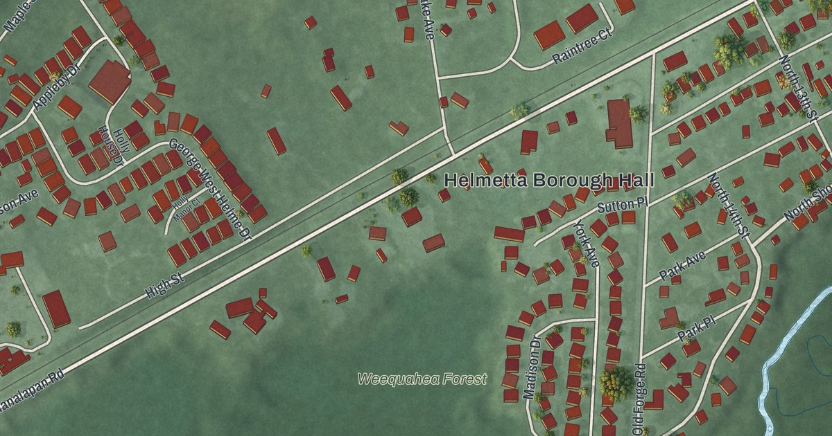 Map of Helmetta, New Jersey in 2026