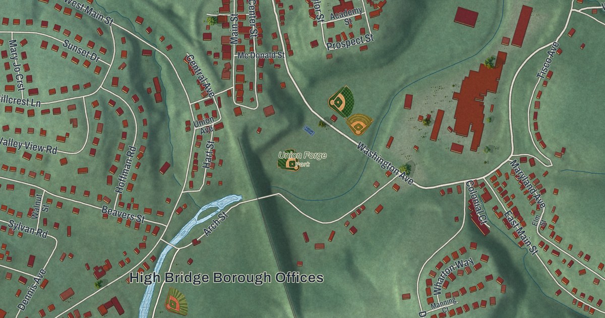 Map of High Bridge, New Jersey in 2026