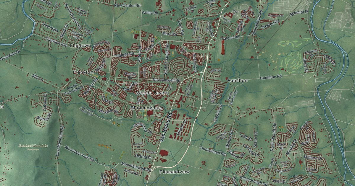 Map of Hillsborough, New Jersey in 2026