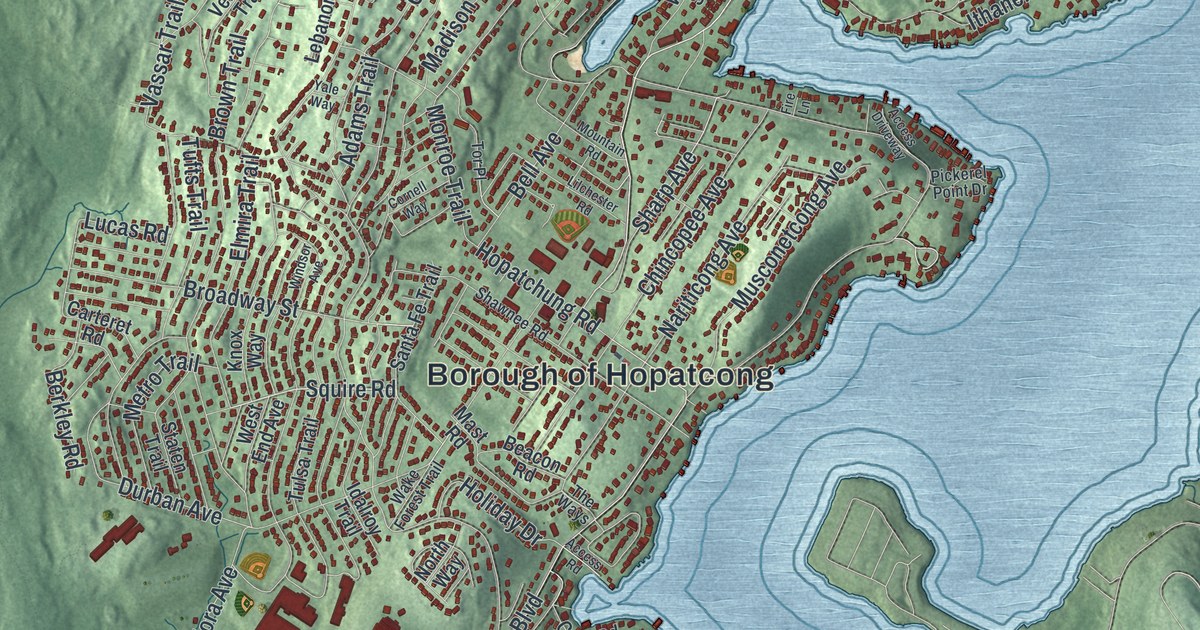 Map of Hopatcong, New Jersey in 2026