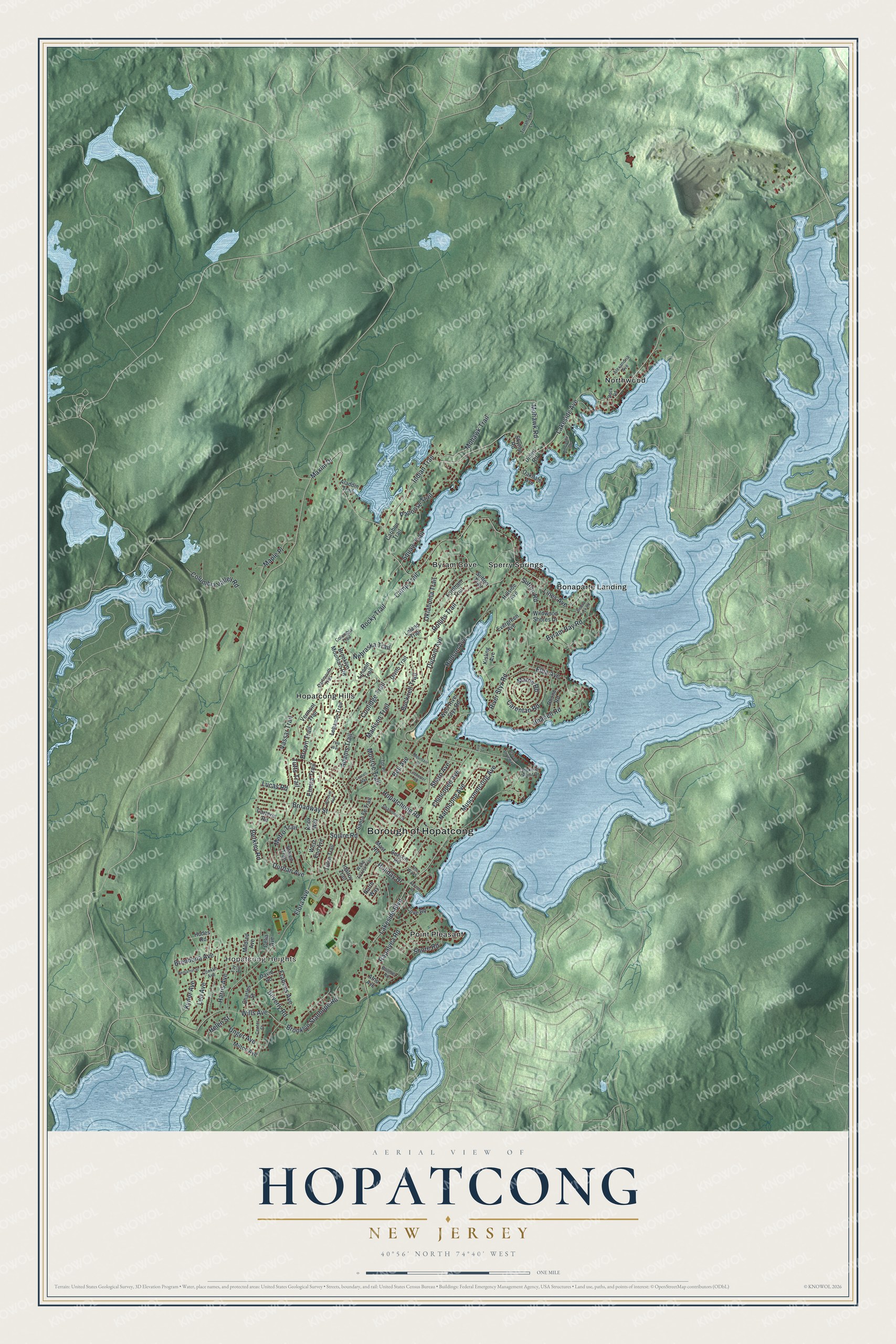 Watermarked full-map preview of Hopatcong, New Jersey
