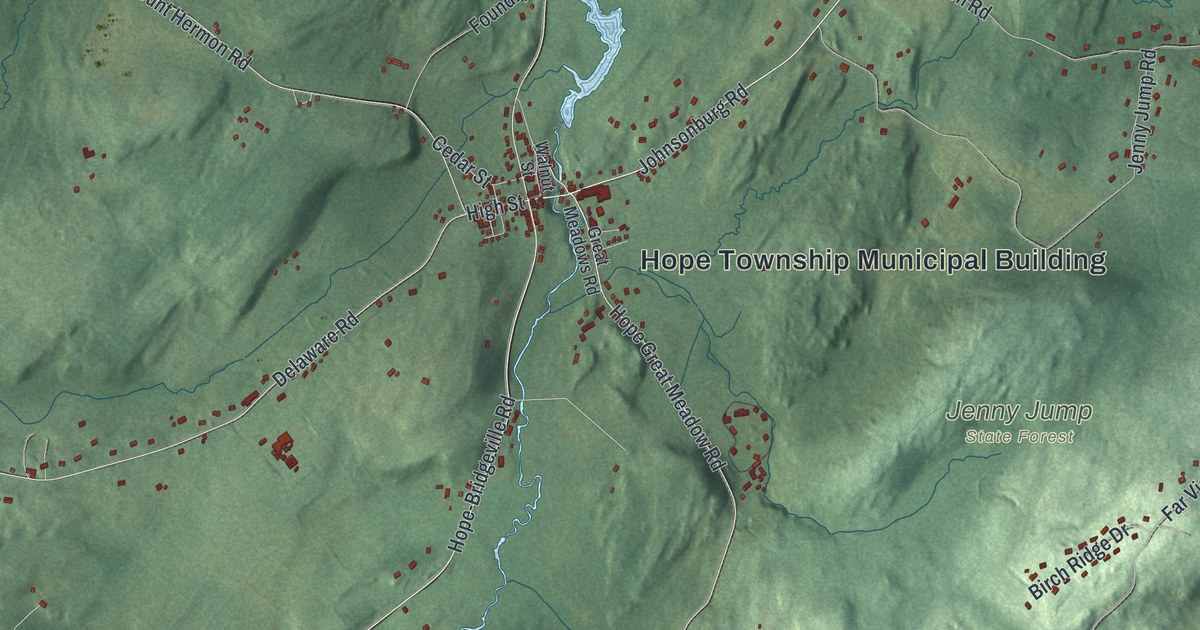 Map of Hope, New Jersey in 2026