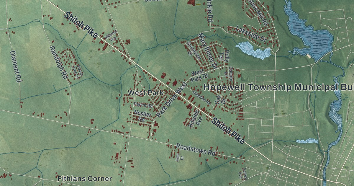 Map of Hopewell, Cumberland County, New Jersey in 2026