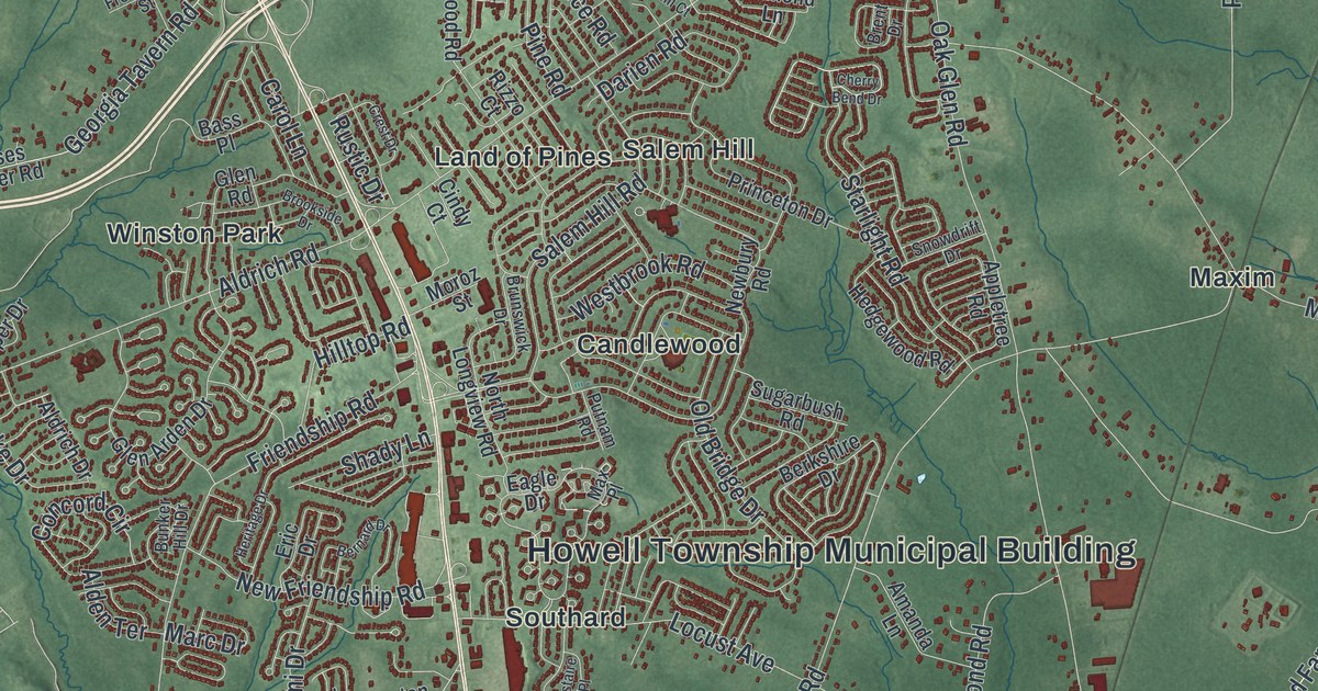 Map of Howell, New Jersey in 2026