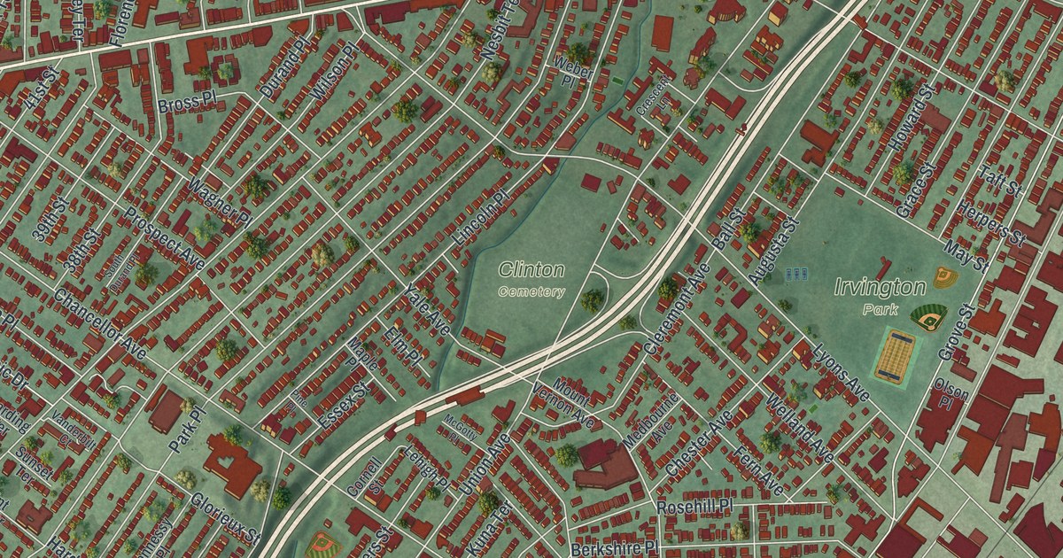 Map of Irvington, New Jersey in 2026