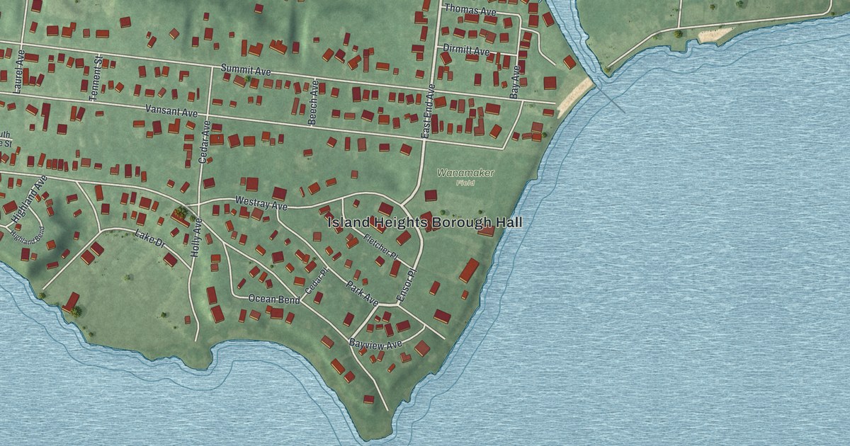 Map of Island Heights, New Jersey in 2026