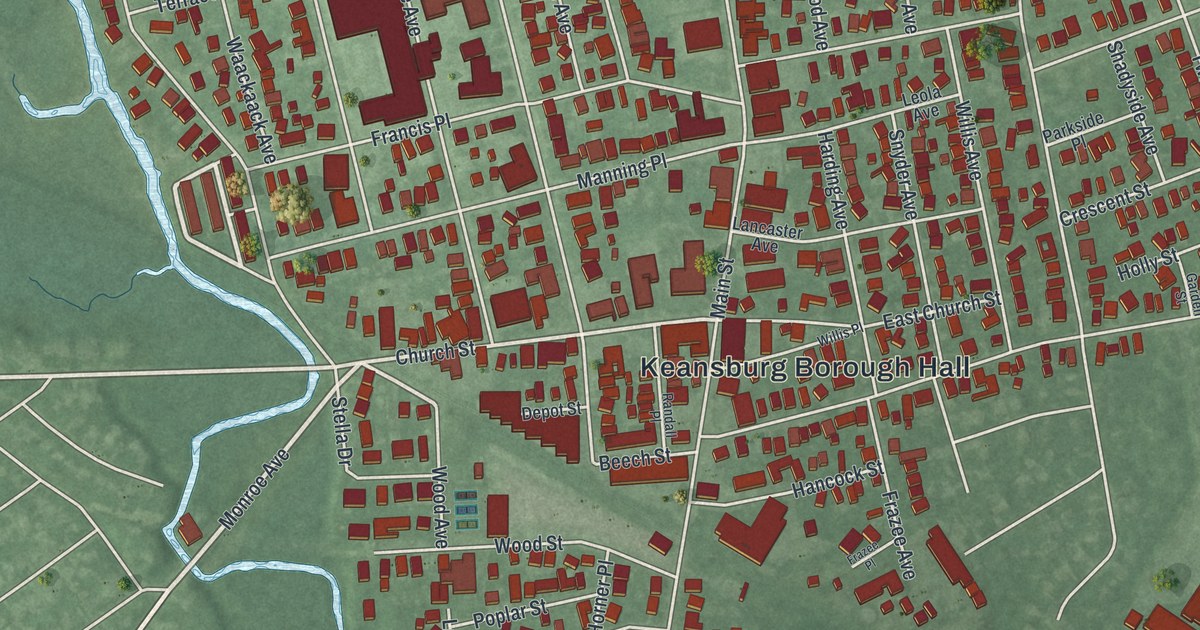 Map of Keansburg, New Jersey in 2026