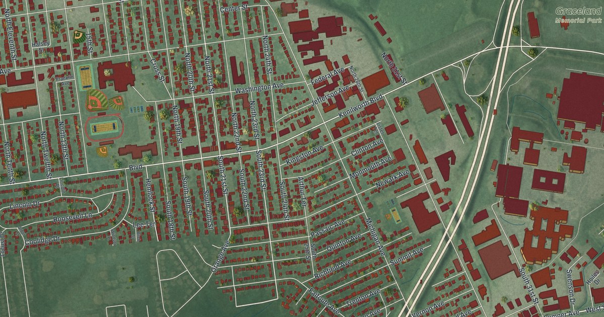 Map of Kenilworth, New Jersey in 2026