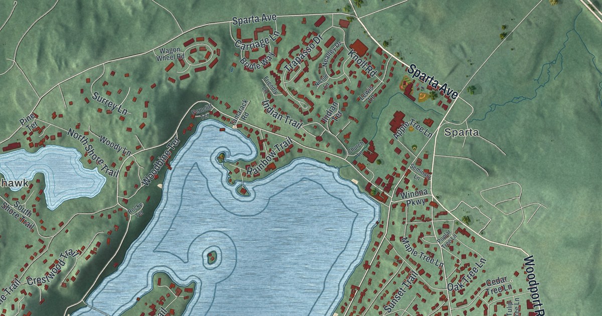 Map of Lake Mohawk, New Jersey in 2026