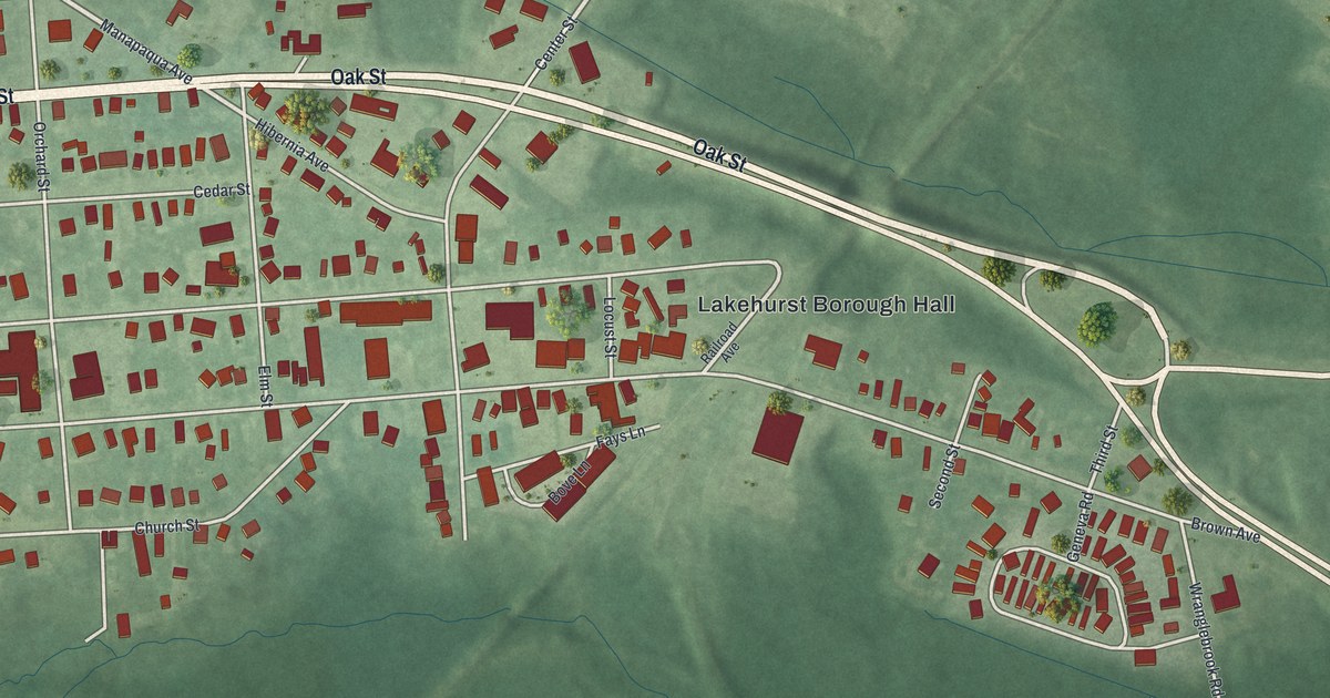 Map of Lakehurst, New Jersey in 2026