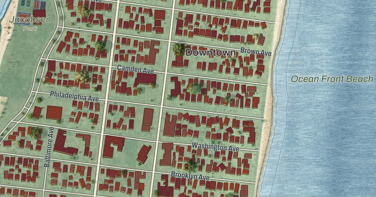 Map of Lavallette, New Jersey in 2026