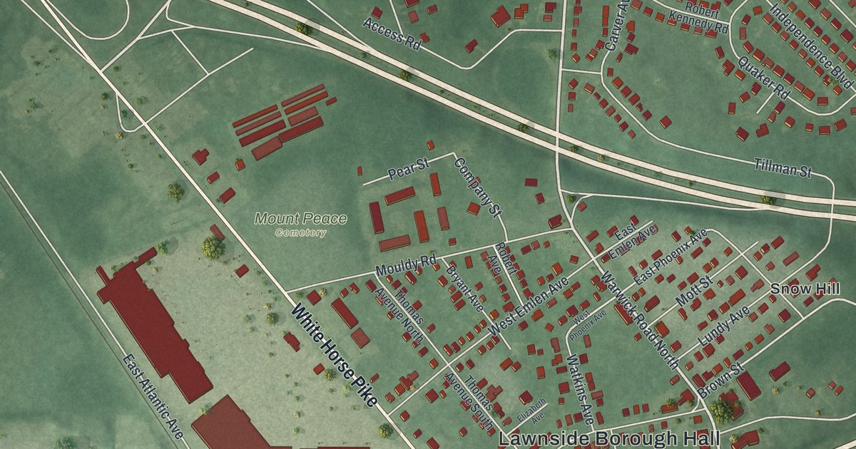 Map of Lawnside, New Jersey in 2026
