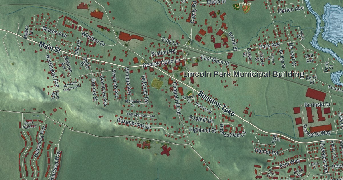 Map of Lincoln Park, New Jersey in 2026