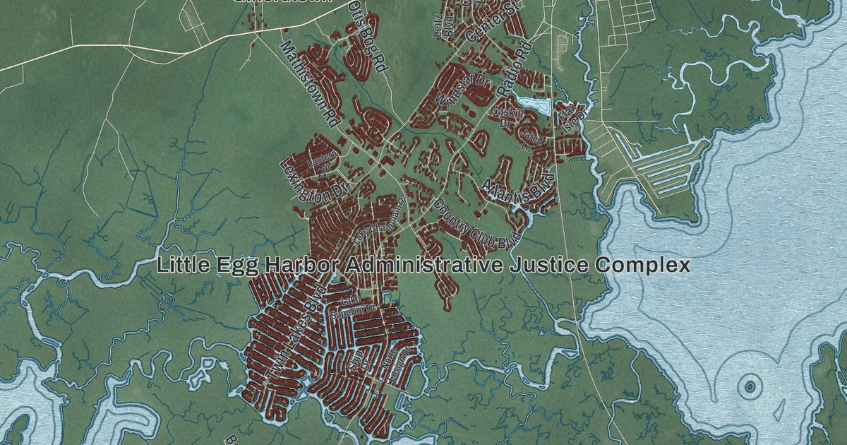 Map of Little Egg Harbor, New Jersey in 2026
