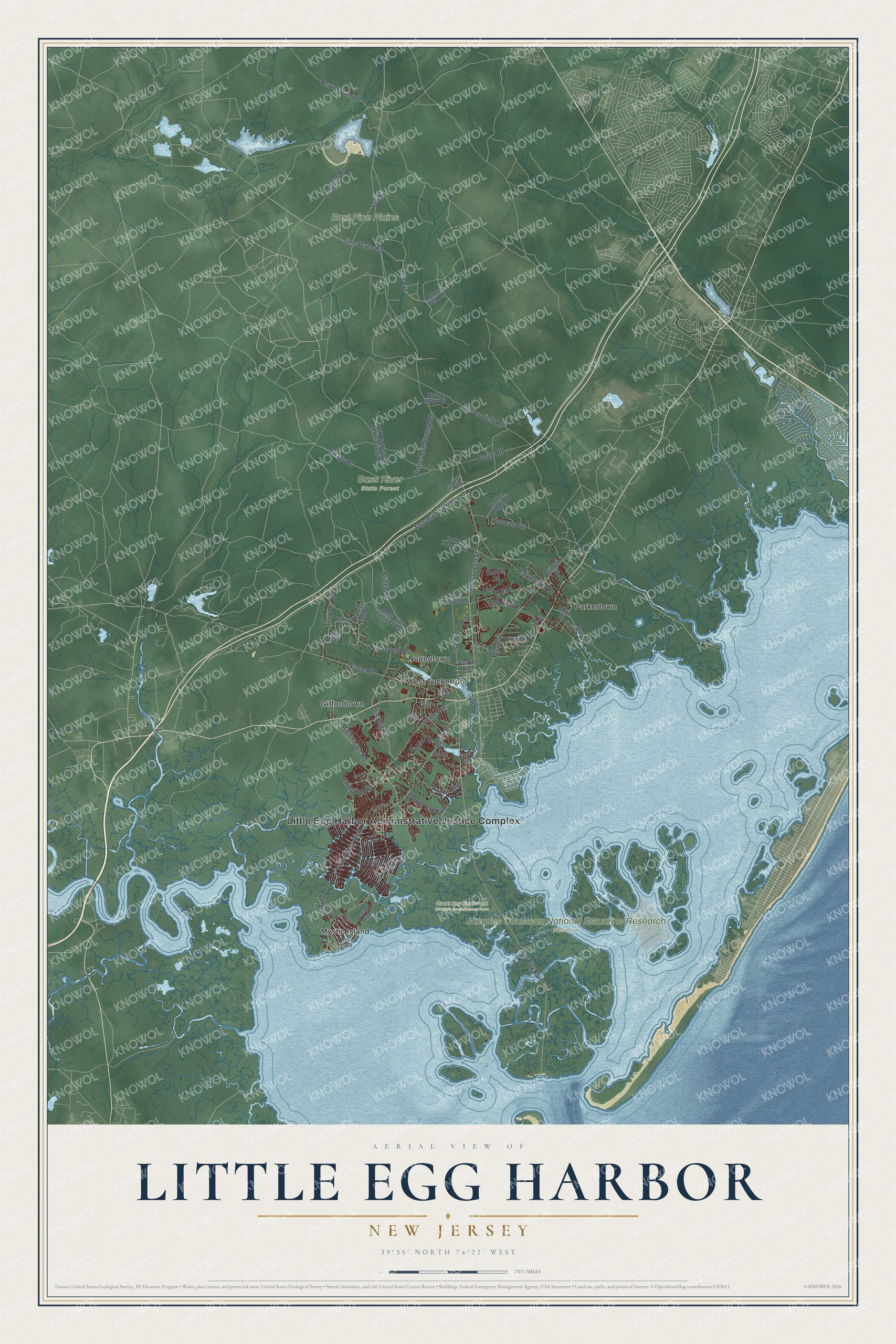Watermarked full-map preview of Little Egg Harbor, New Jersey