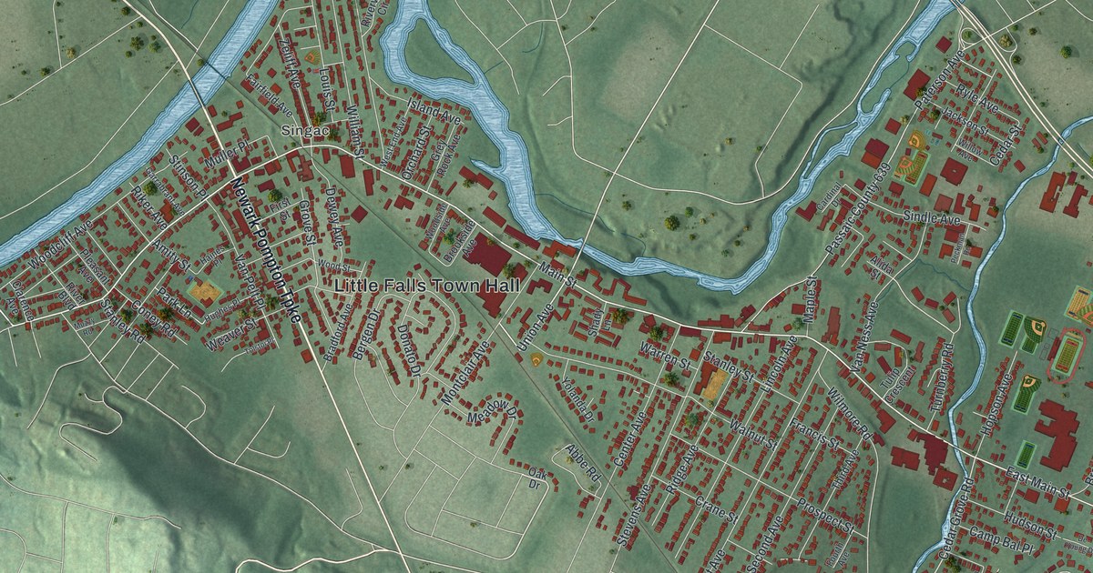 Map of Little Falls, New Jersey in 2026