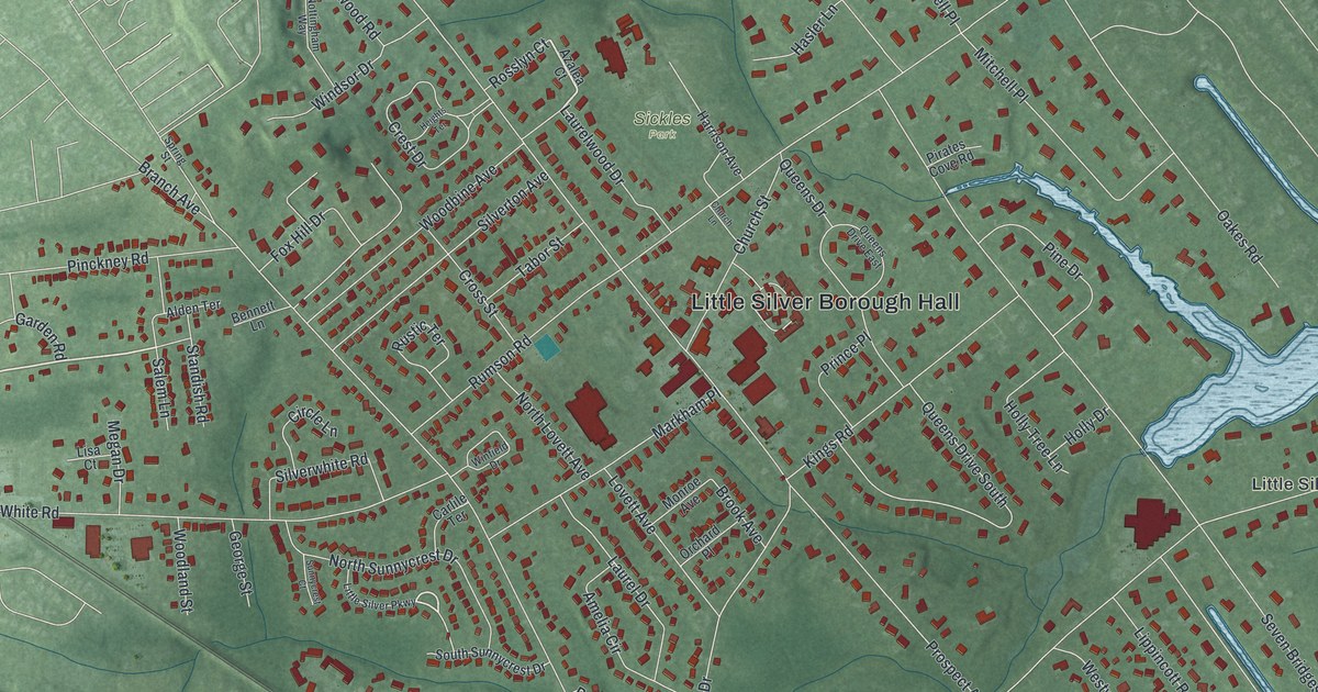 Map of Little Silver, New Jersey in 2026