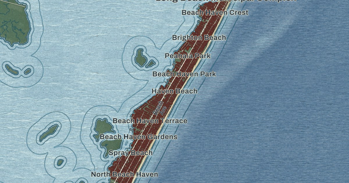 Map of Long Beach, New Jersey in 2026