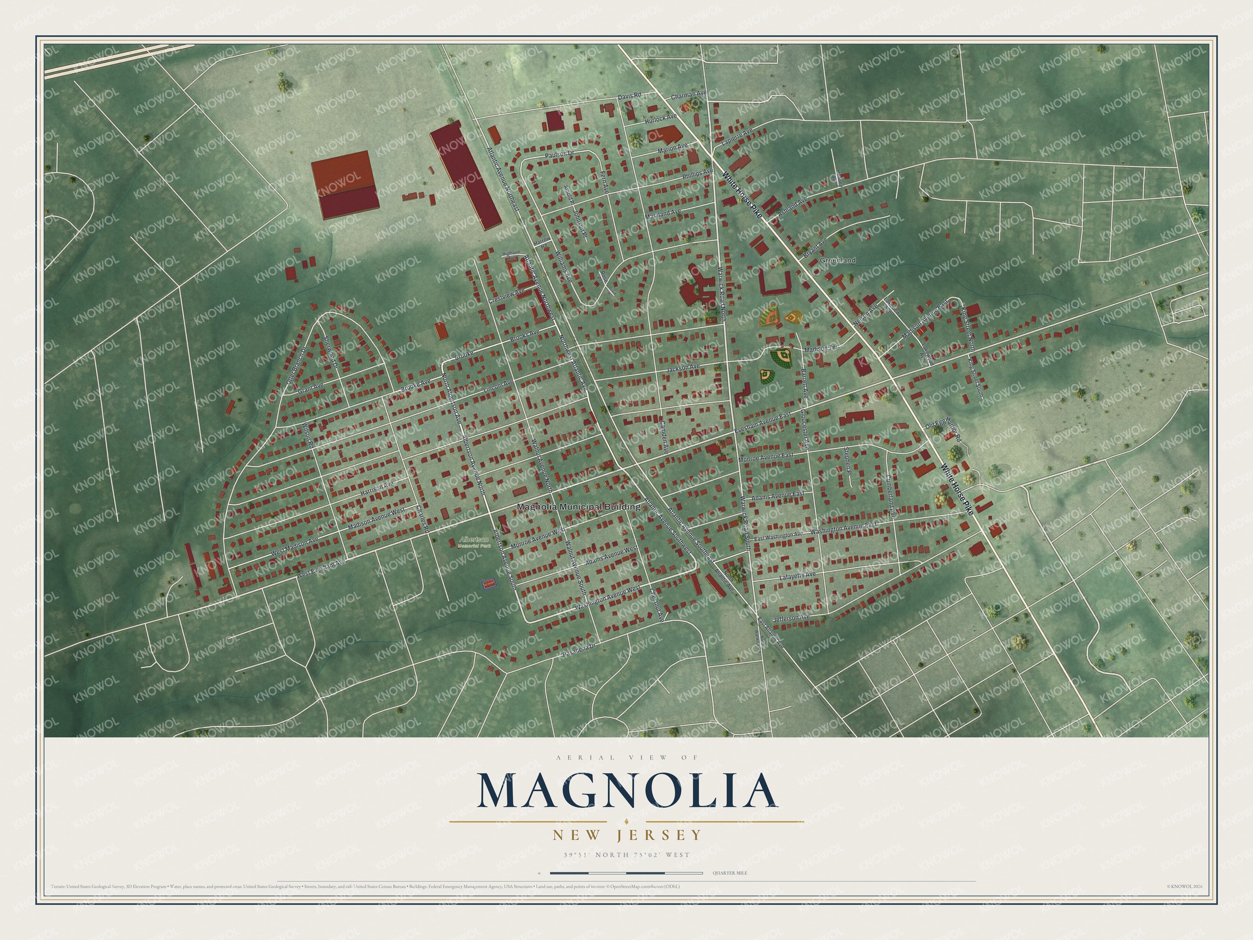 Watermarked full-map preview of Magnolia, New Jersey