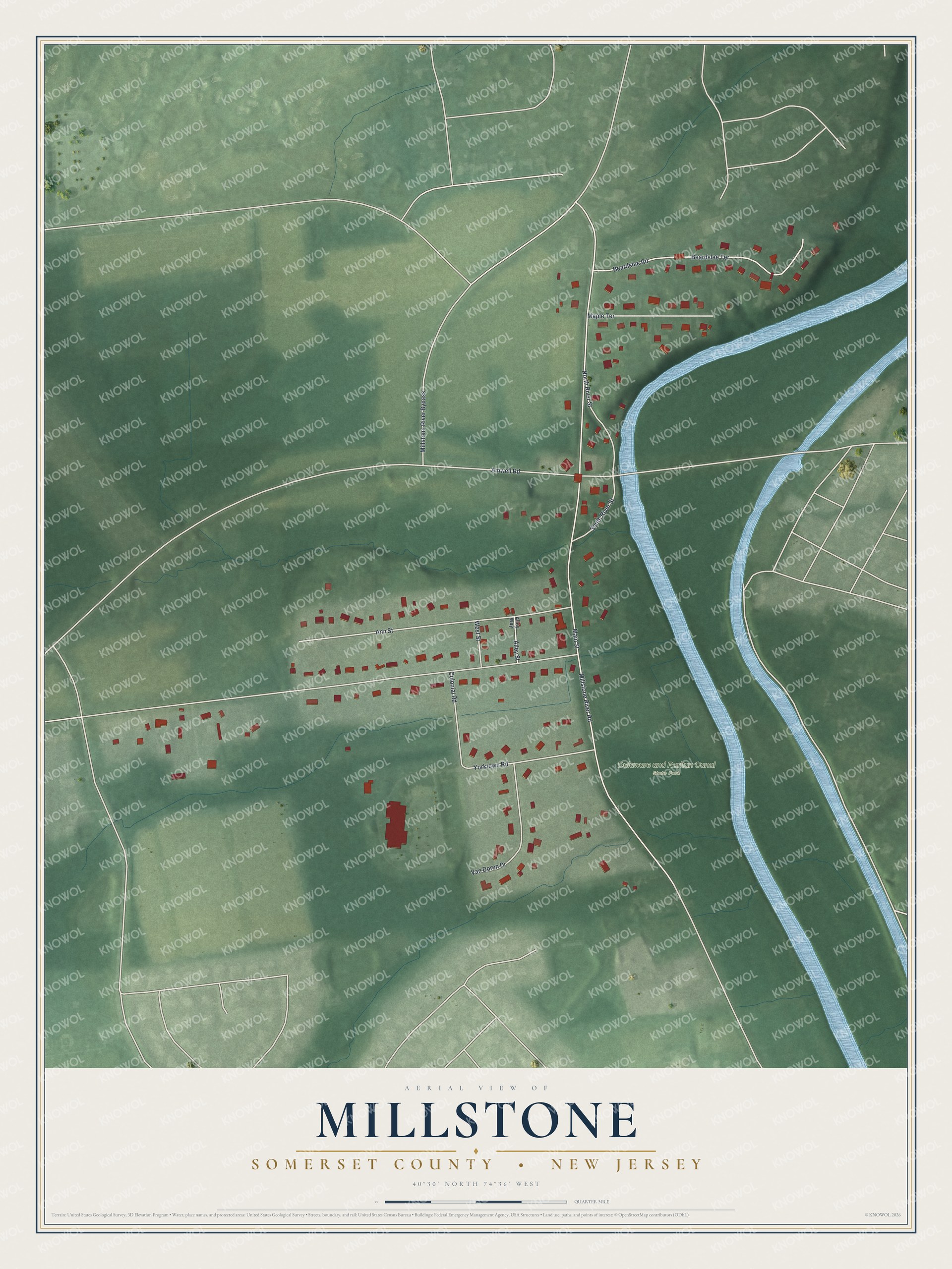 Watermarked full-map preview of Millstone, New Jersey