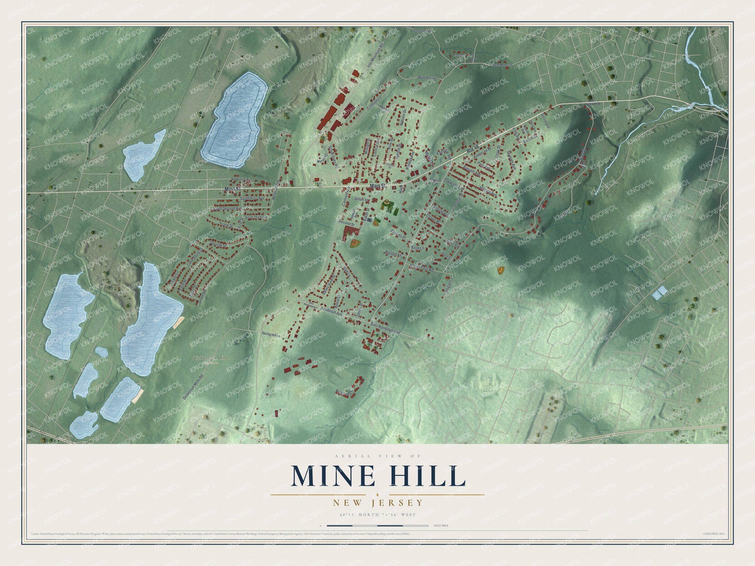 Watermarked full-map preview of Mine Hill, New Jersey