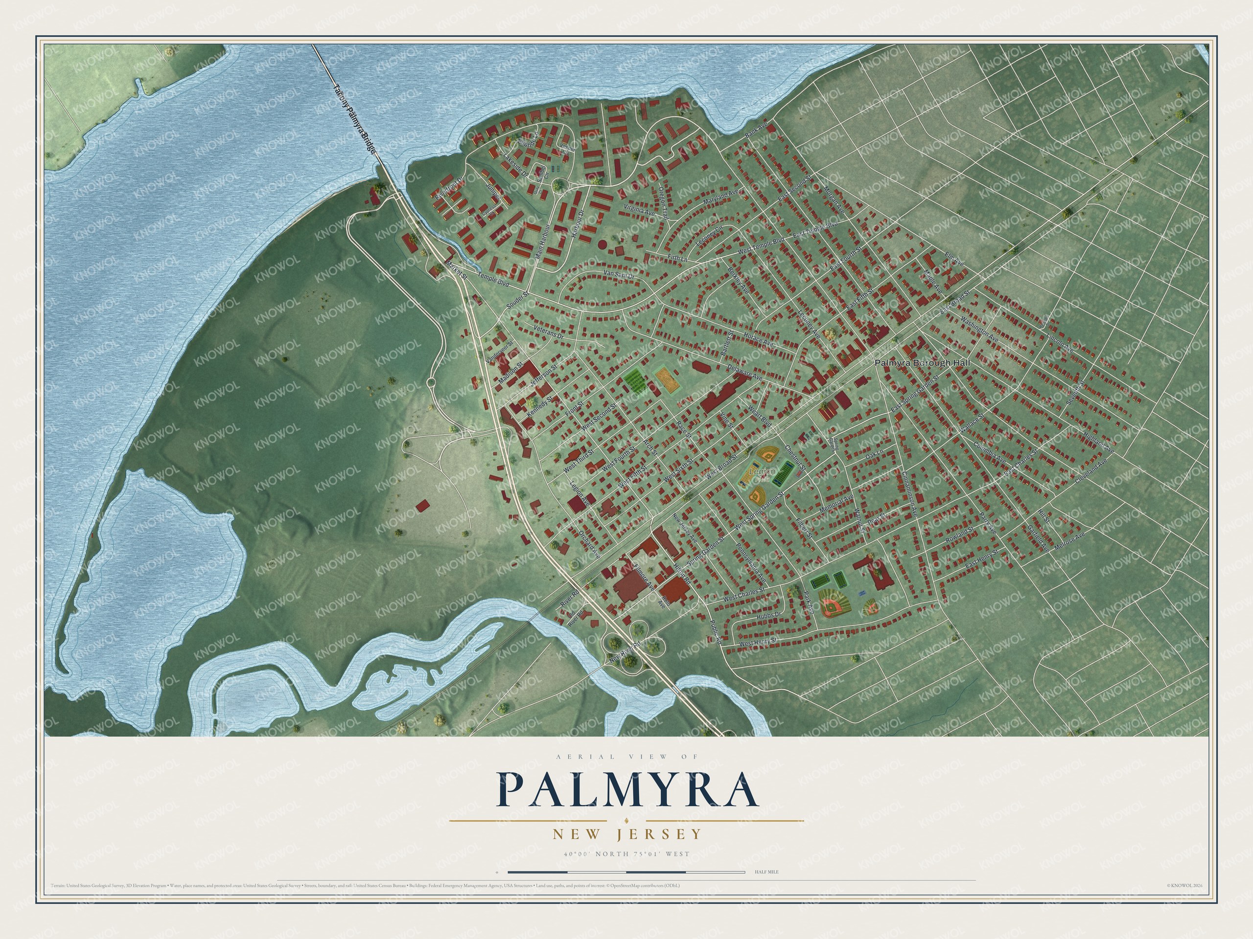 Watermarked full-map preview of Palmyra, New Jersey