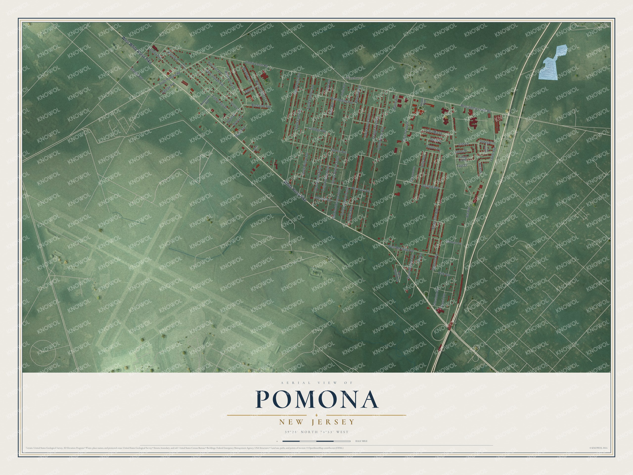 Watermarked full-map preview of Pomona, New Jersey