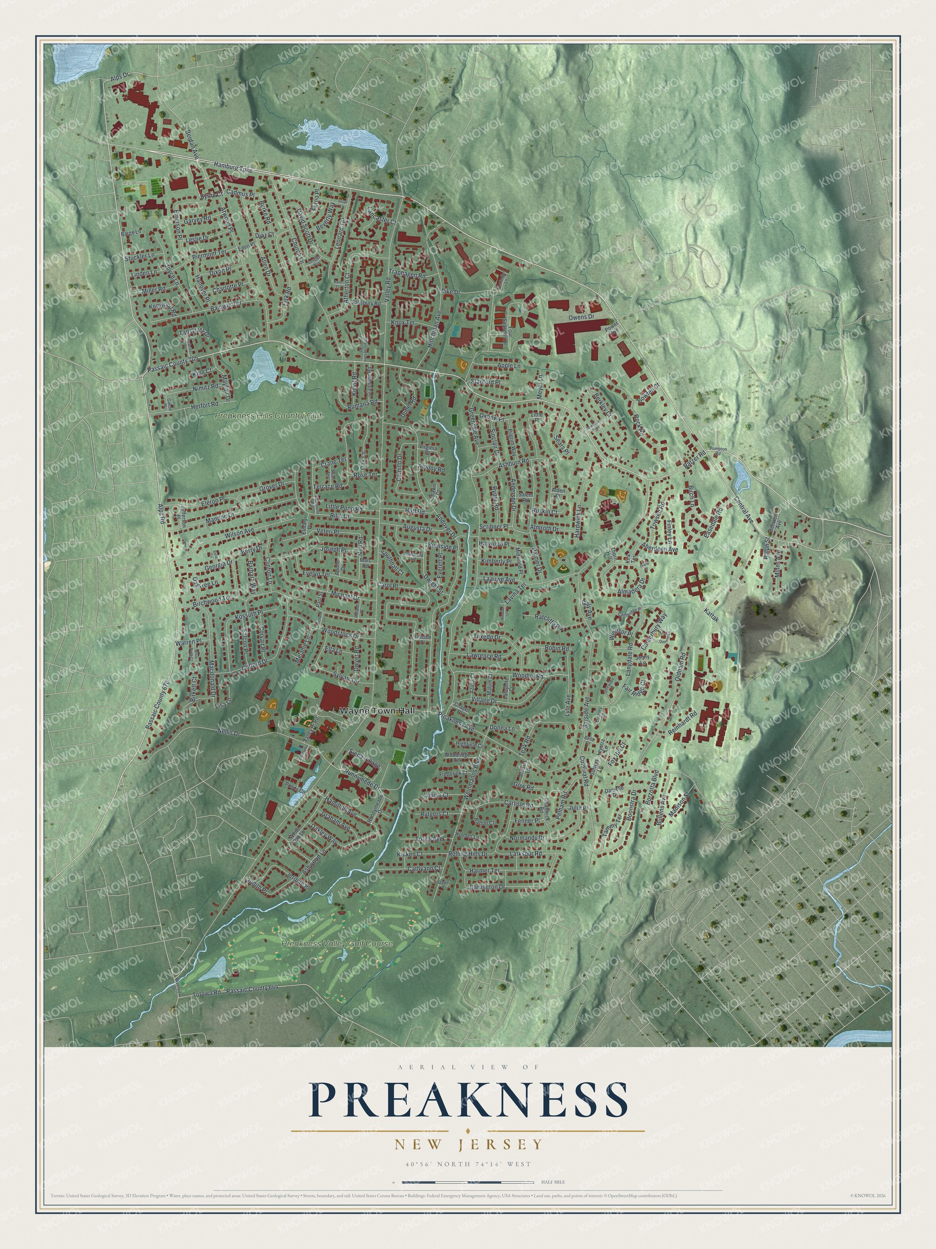 Watermarked full-map preview of Preakness, New Jersey