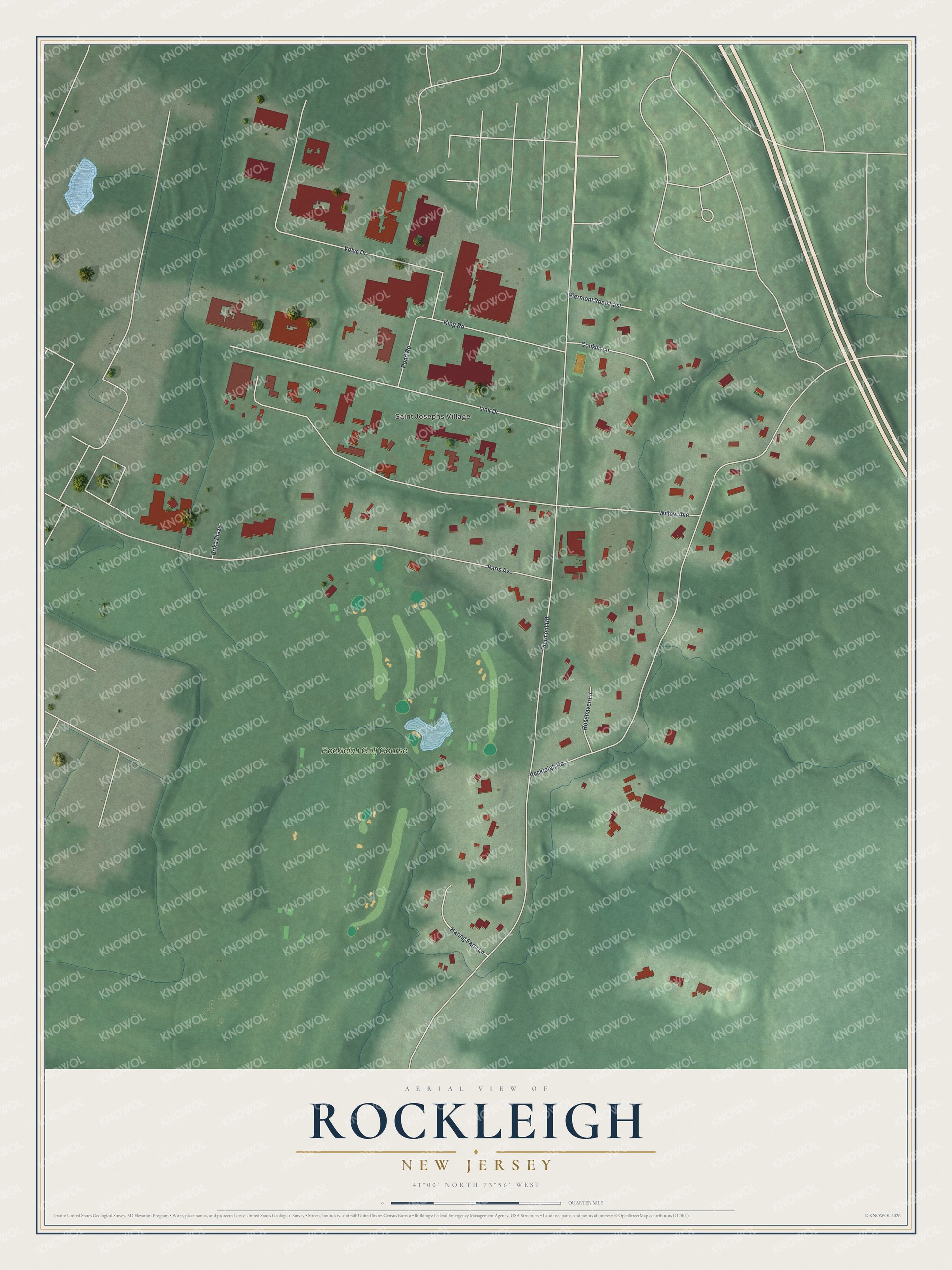 Watermarked full-map preview of Rockleigh, New Jersey