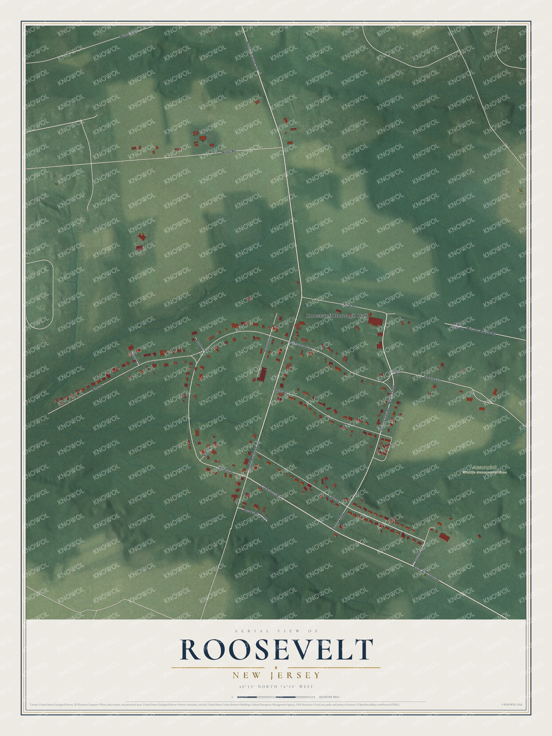 Watermarked full-map preview of Roosevelt, New Jersey