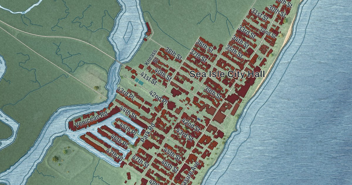 Detailed Map of Sea Isle City, New Jersey