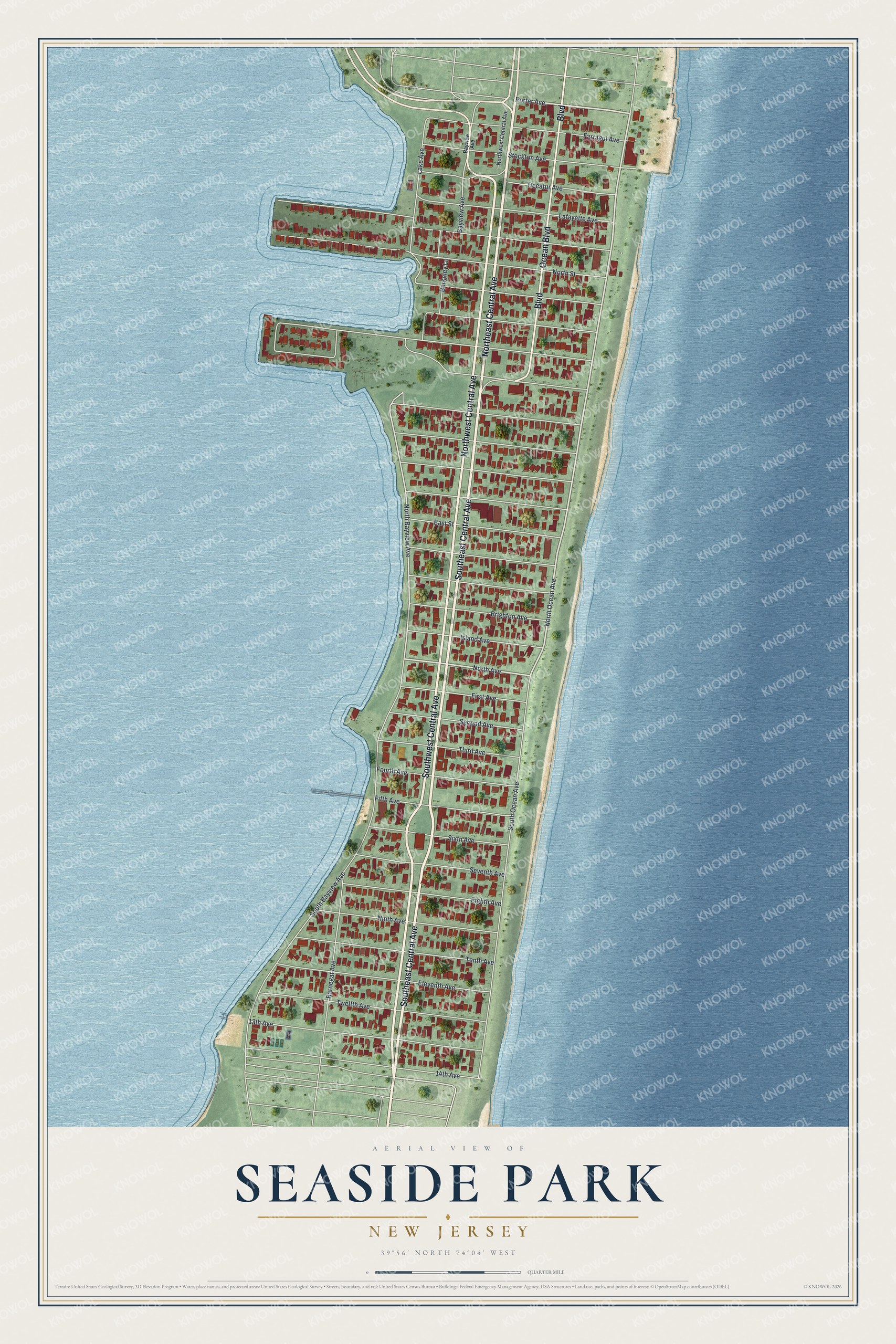 Watermarked full-map preview of Seaside Park, New Jersey