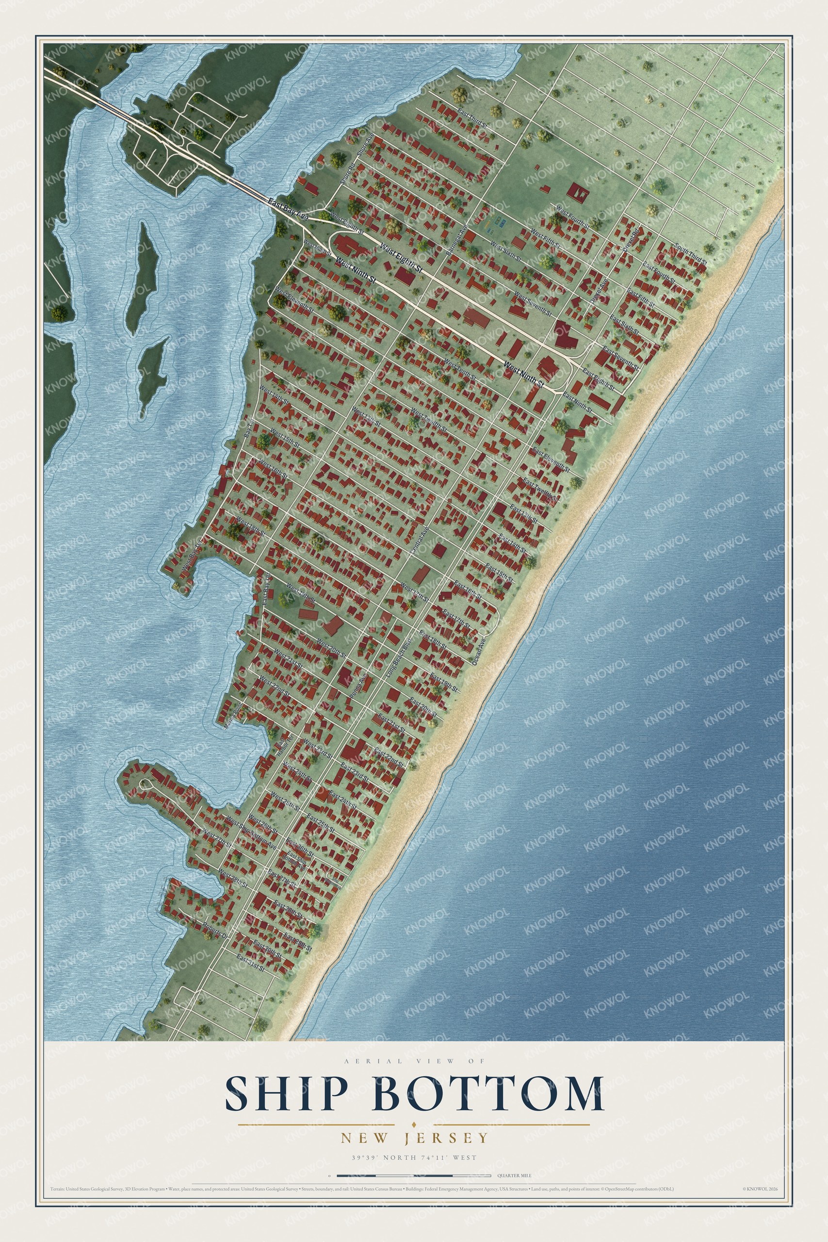 Watermarked full-map preview of Ship Bottom, New Jersey
