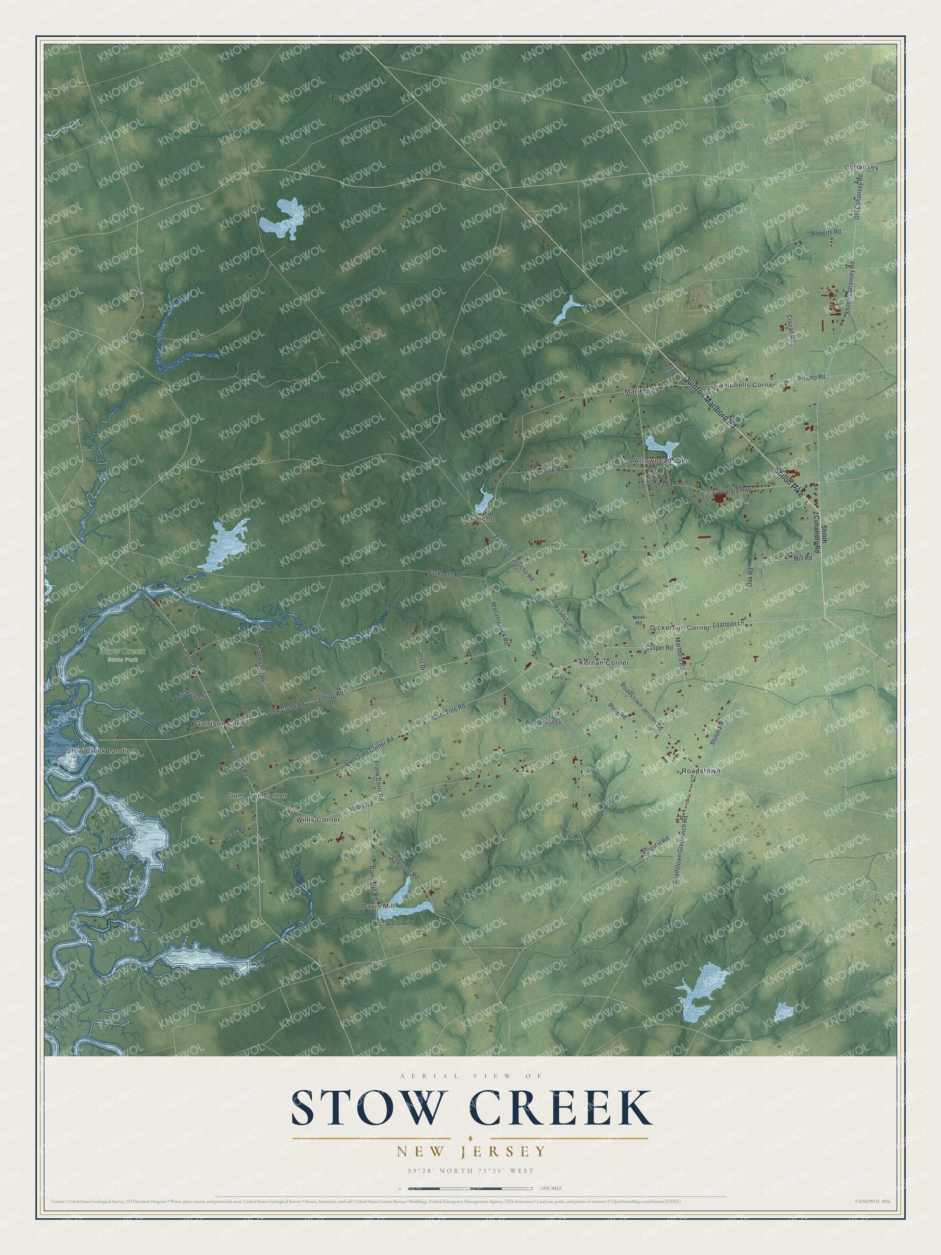 Watermarked full-map preview of Stow Creek, New Jersey