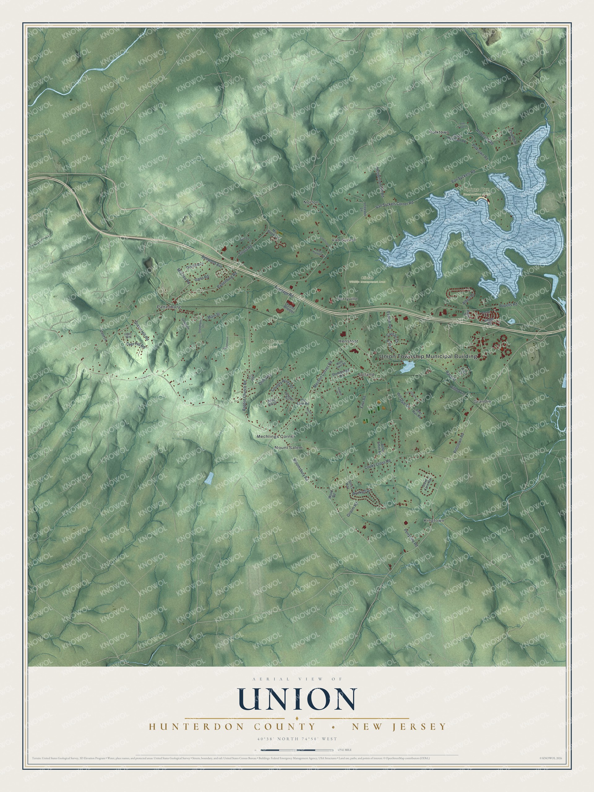 Watermarked full-map preview of Union, New Jersey