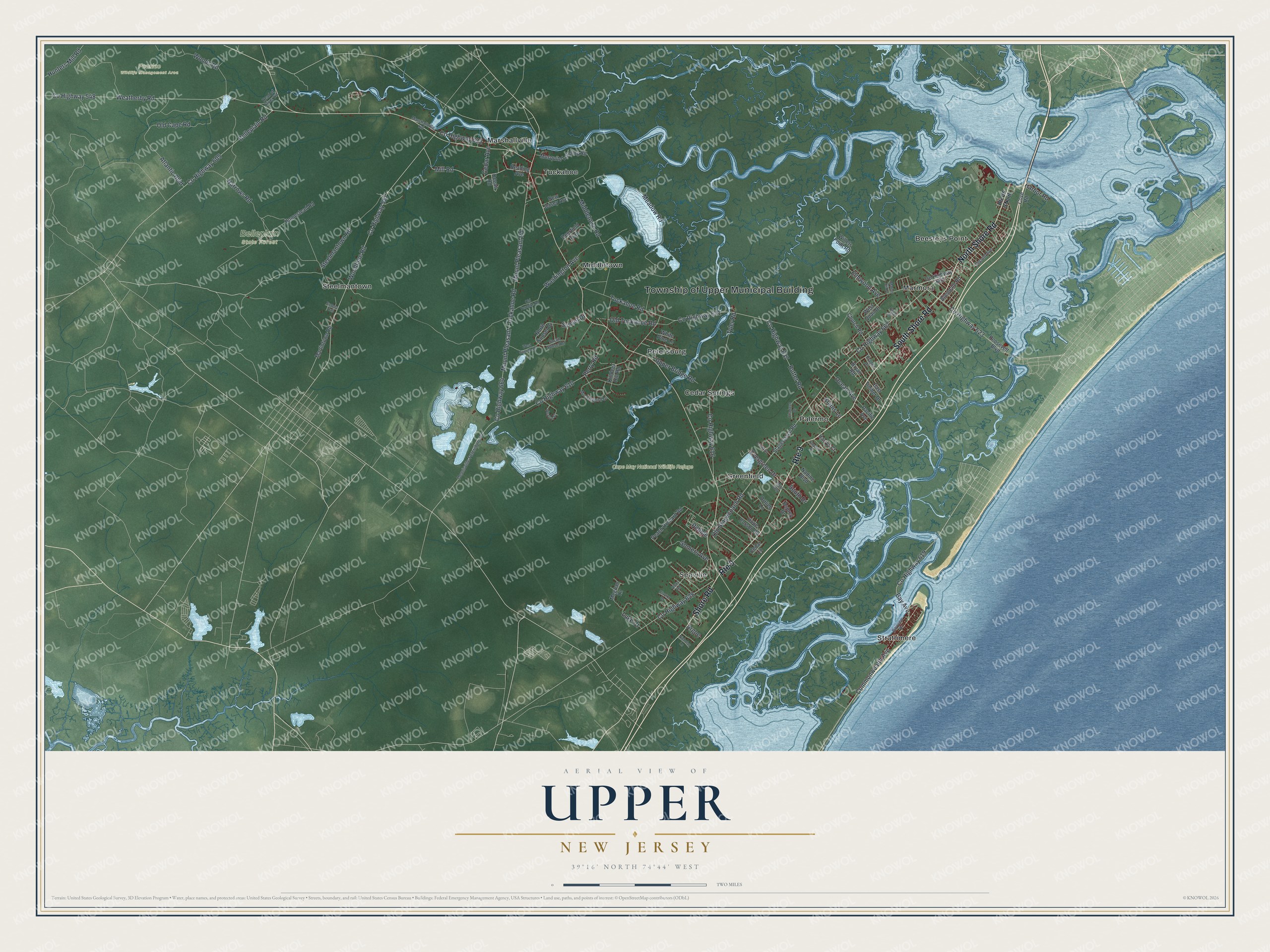 Watermarked full-map preview of Upper, New Jersey