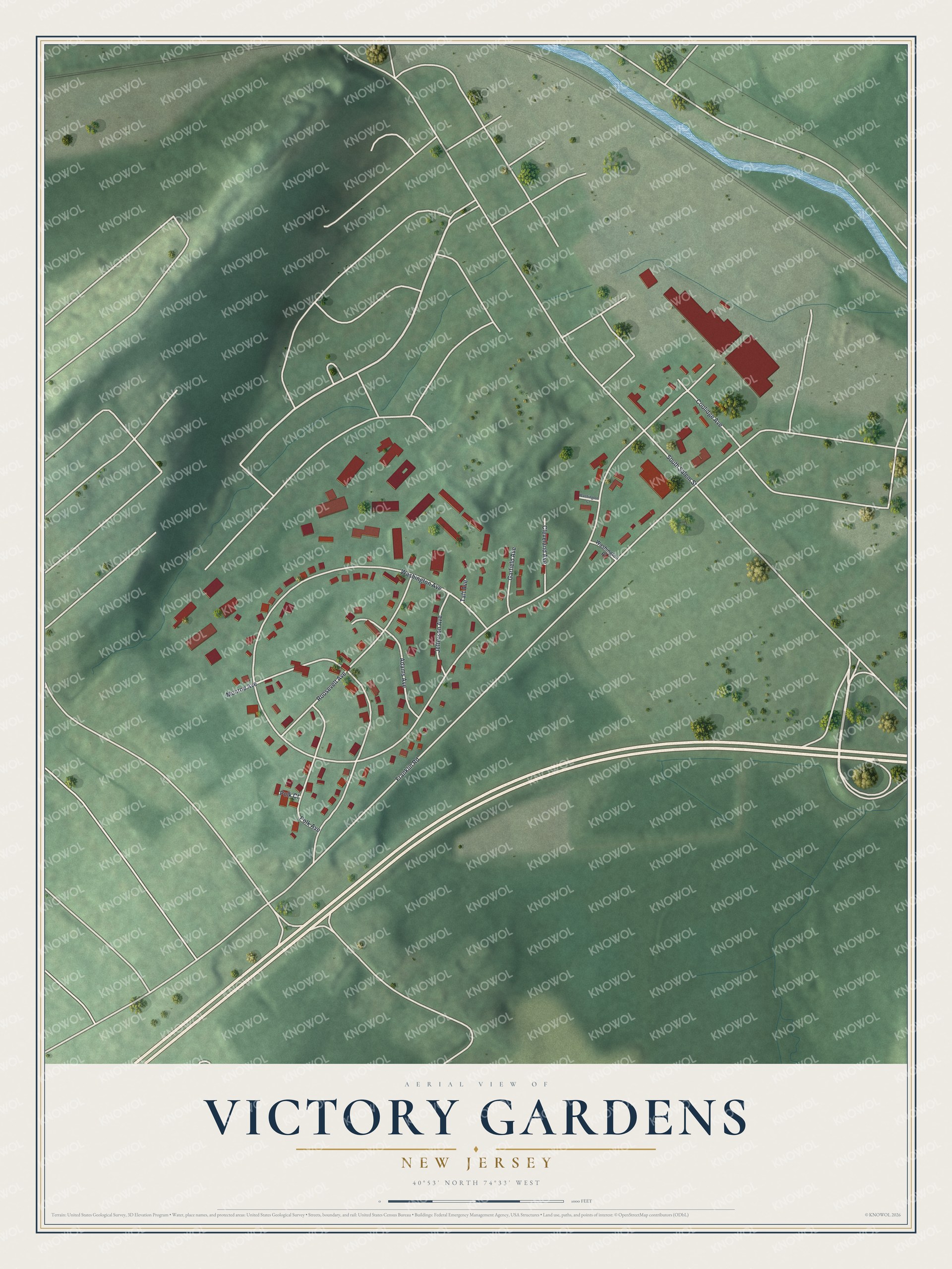 Watermarked full-map preview of Victory Gardens, New Jersey