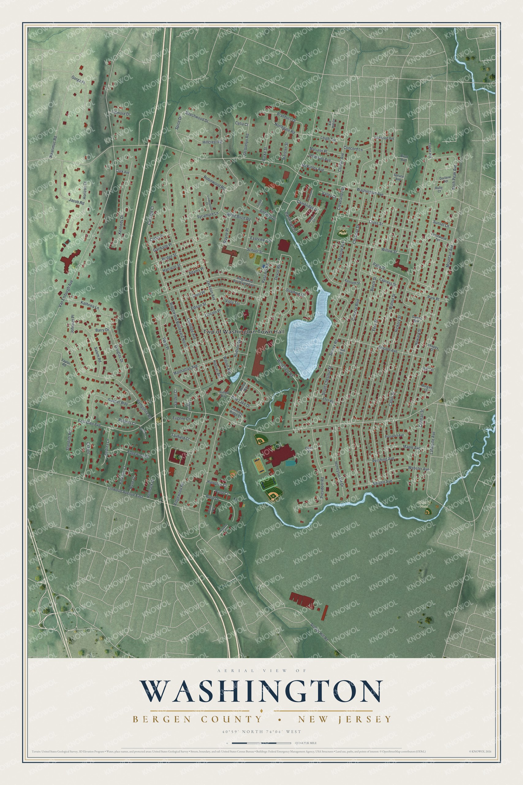 Watermarked full-map preview of Washington, New Jersey