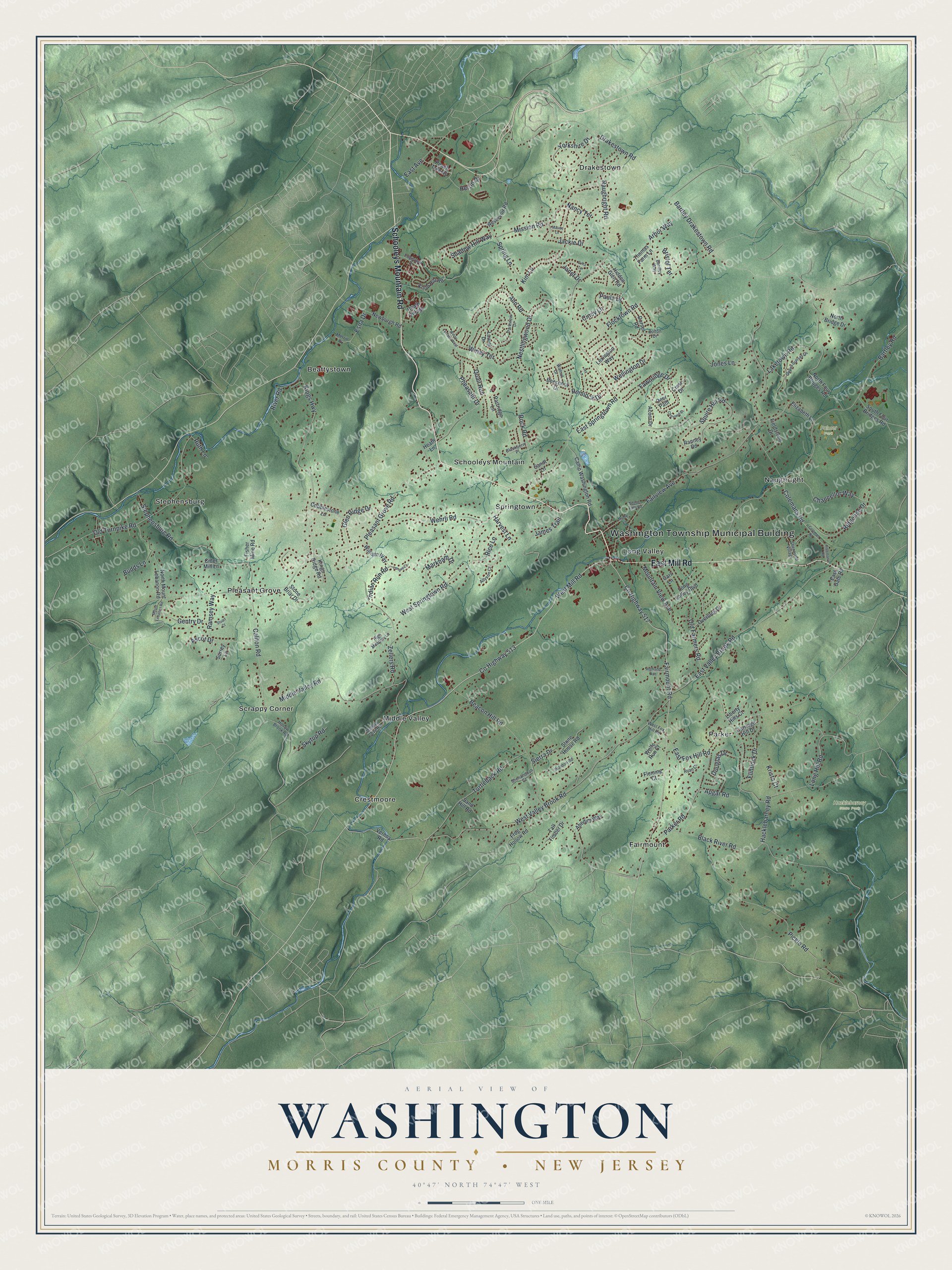 Watermarked full-map preview of Washington, New Jersey