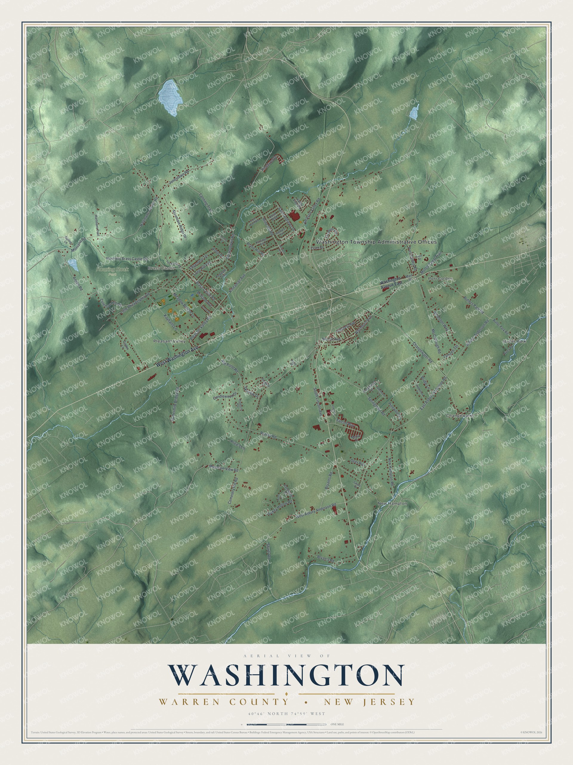 Watermarked full-map preview of Washington, New Jersey