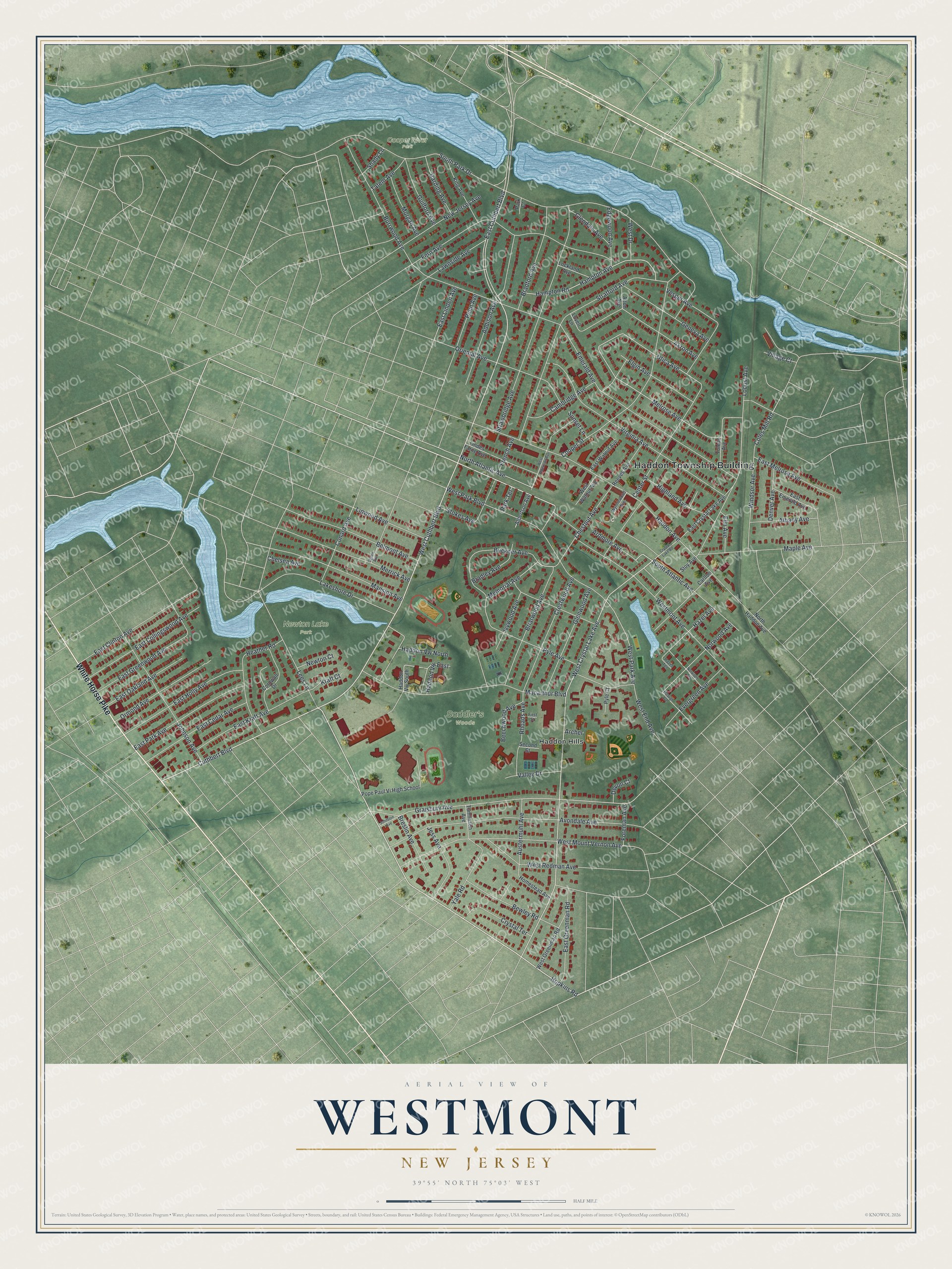 Watermarked full-map preview of Westmont, New Jersey