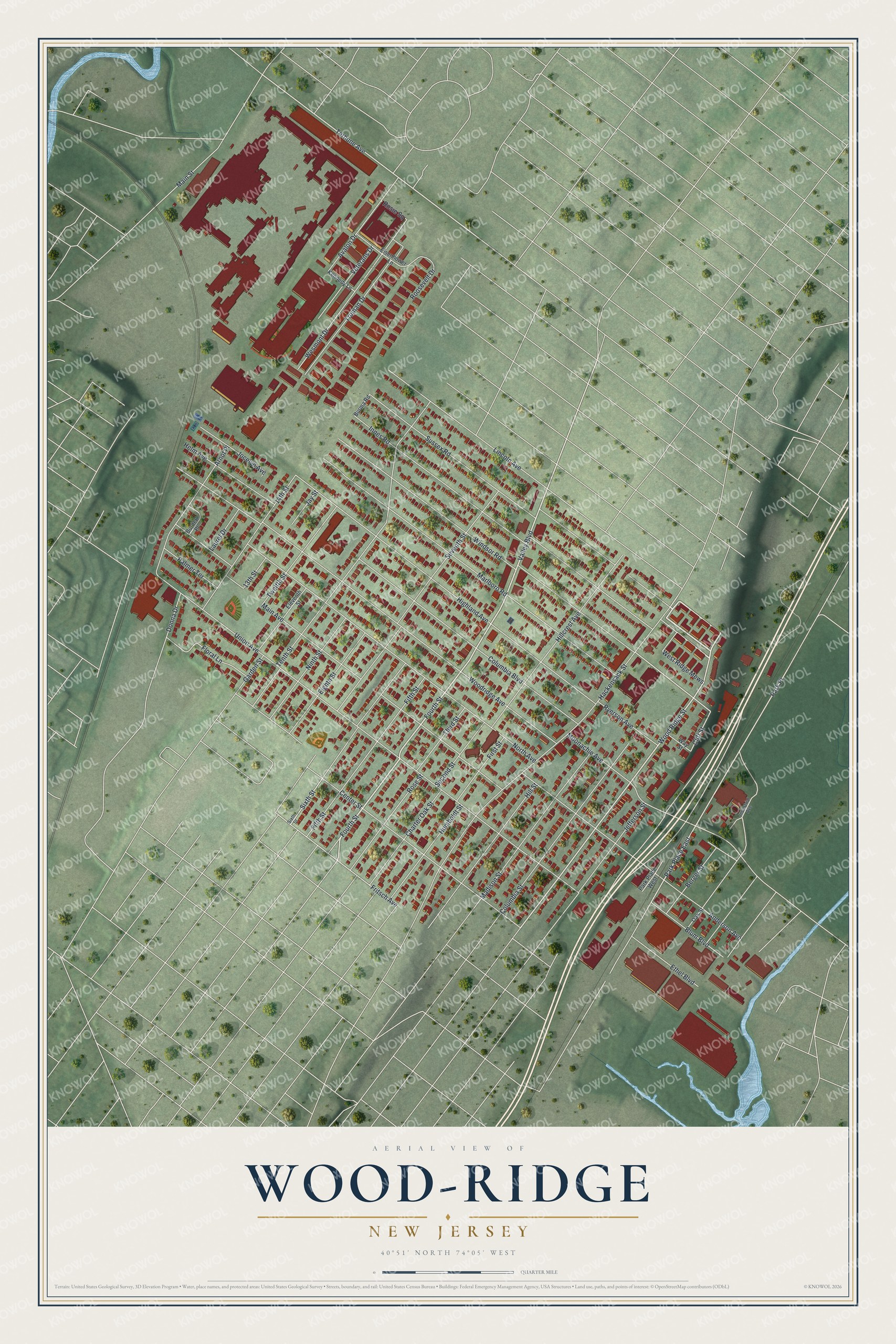 Watermarked full-map preview of Wood-Ridge, New Jersey