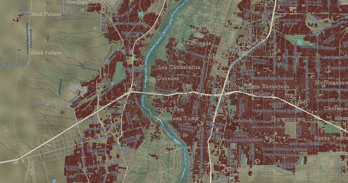 Map of Albuquerque, New Mexico in 2026