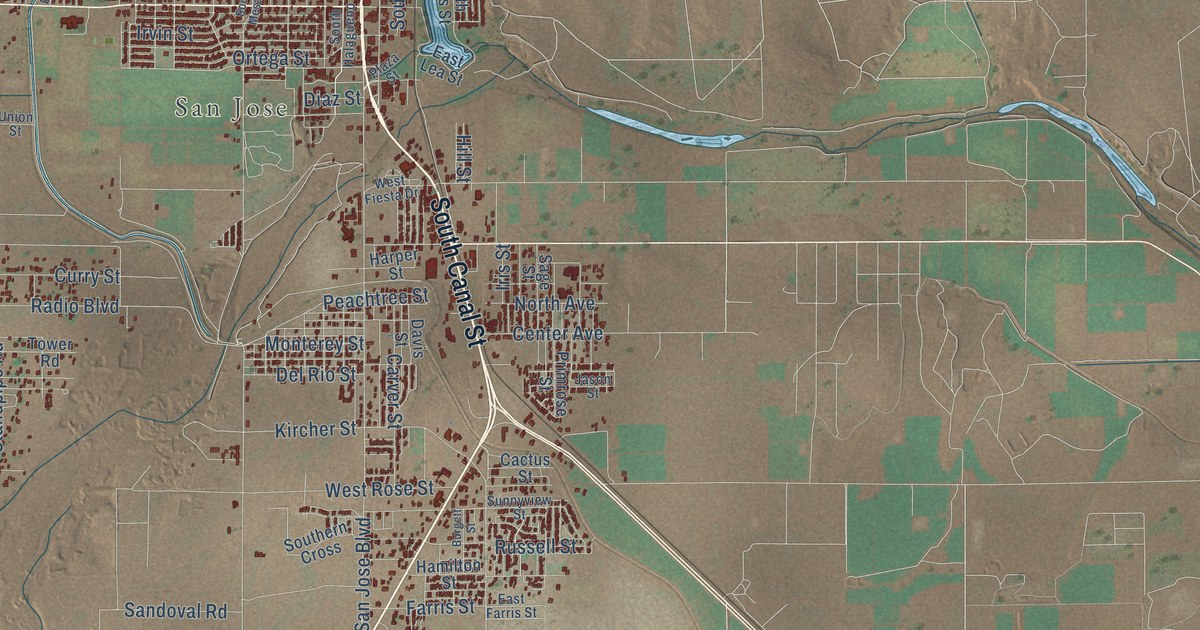 Map of Carlsbad, New Mexico in 2026