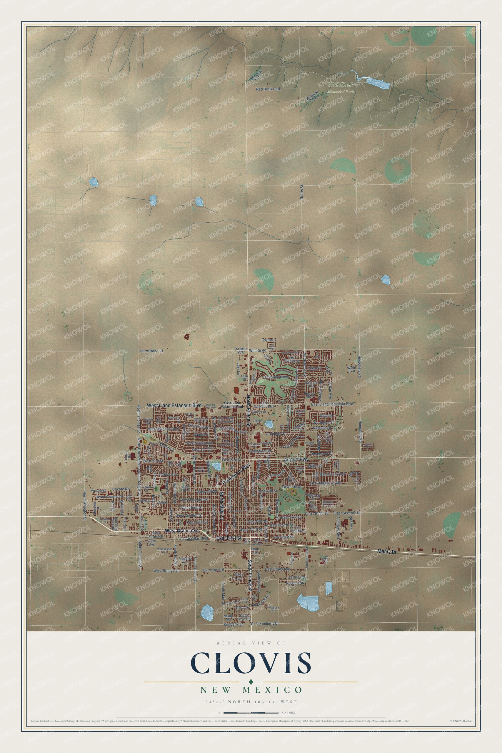 Watermarked full-map preview of Clovis, New Mexico