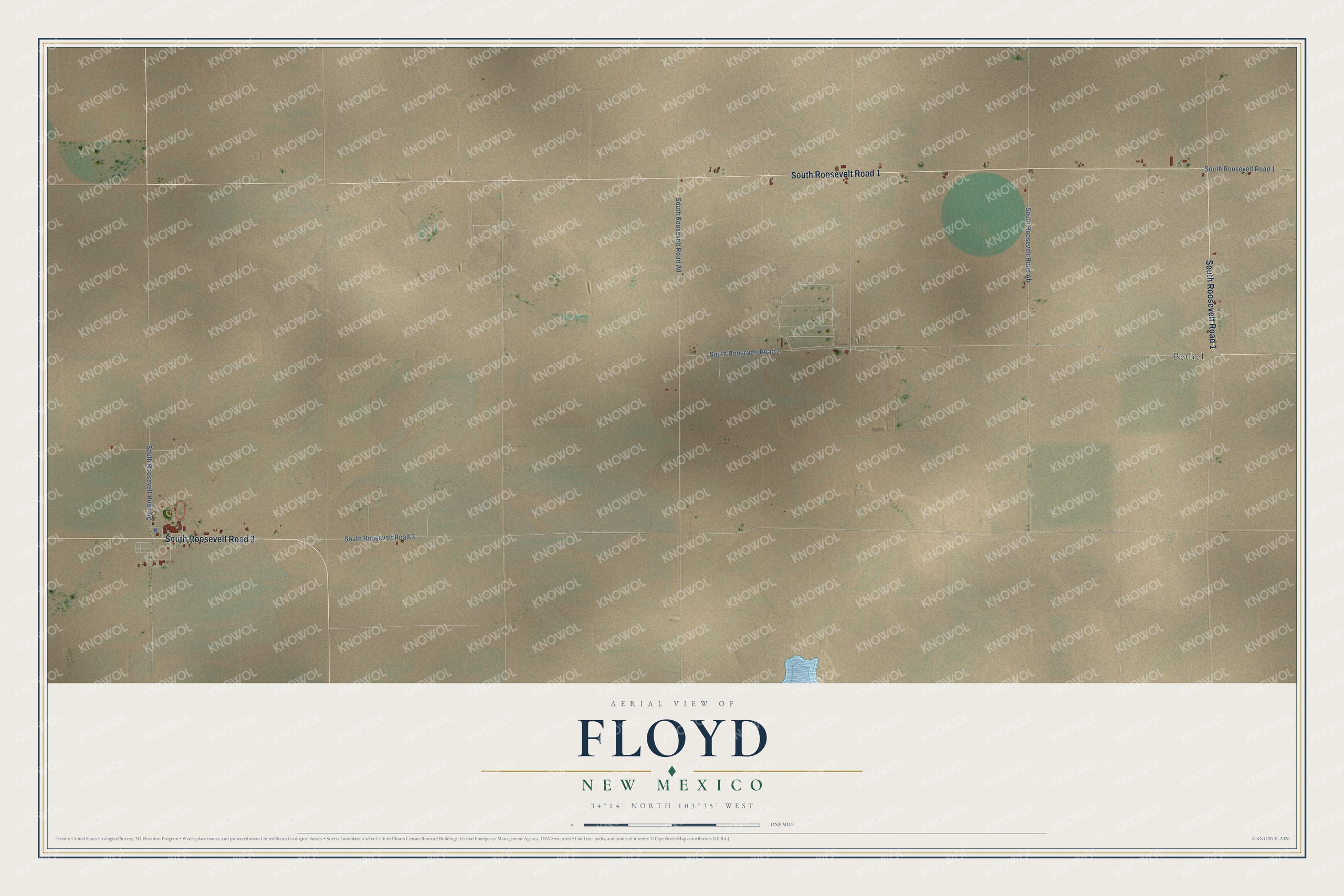 Watermarked full-map preview of Floyd, New Mexico